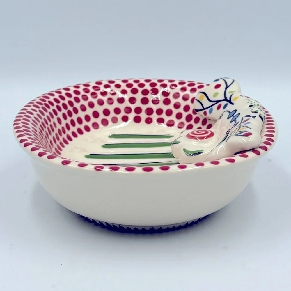 Caffco Simply Christmas Collection Ceramic Reindeer Soap-dish Mandy Bagwell